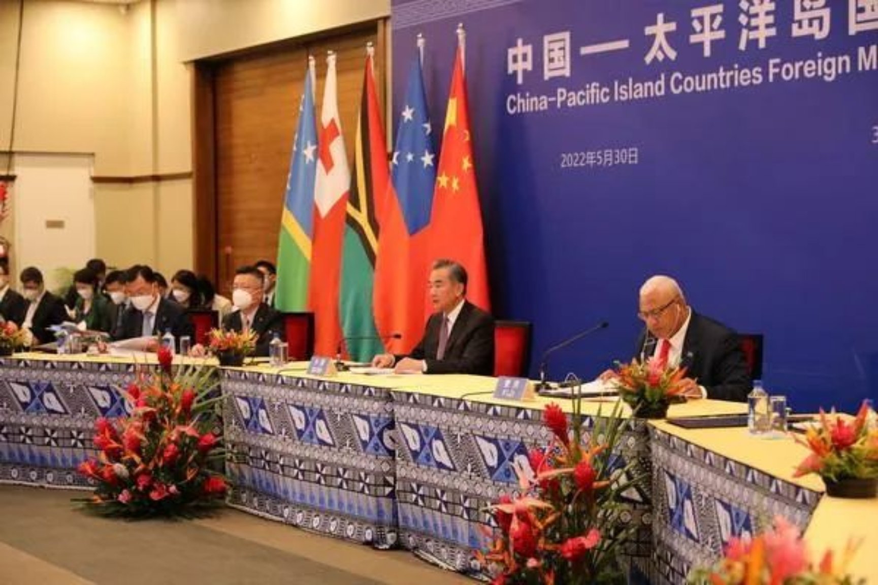 中国-太平洋岛国外长会议现场。图源:GJ